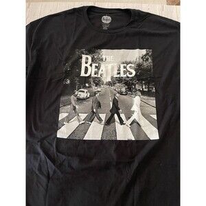 BEATLES ABBEY ROAD Black Color Graphic Lightweight T-Shirt - Size XXL - NEW! B-2